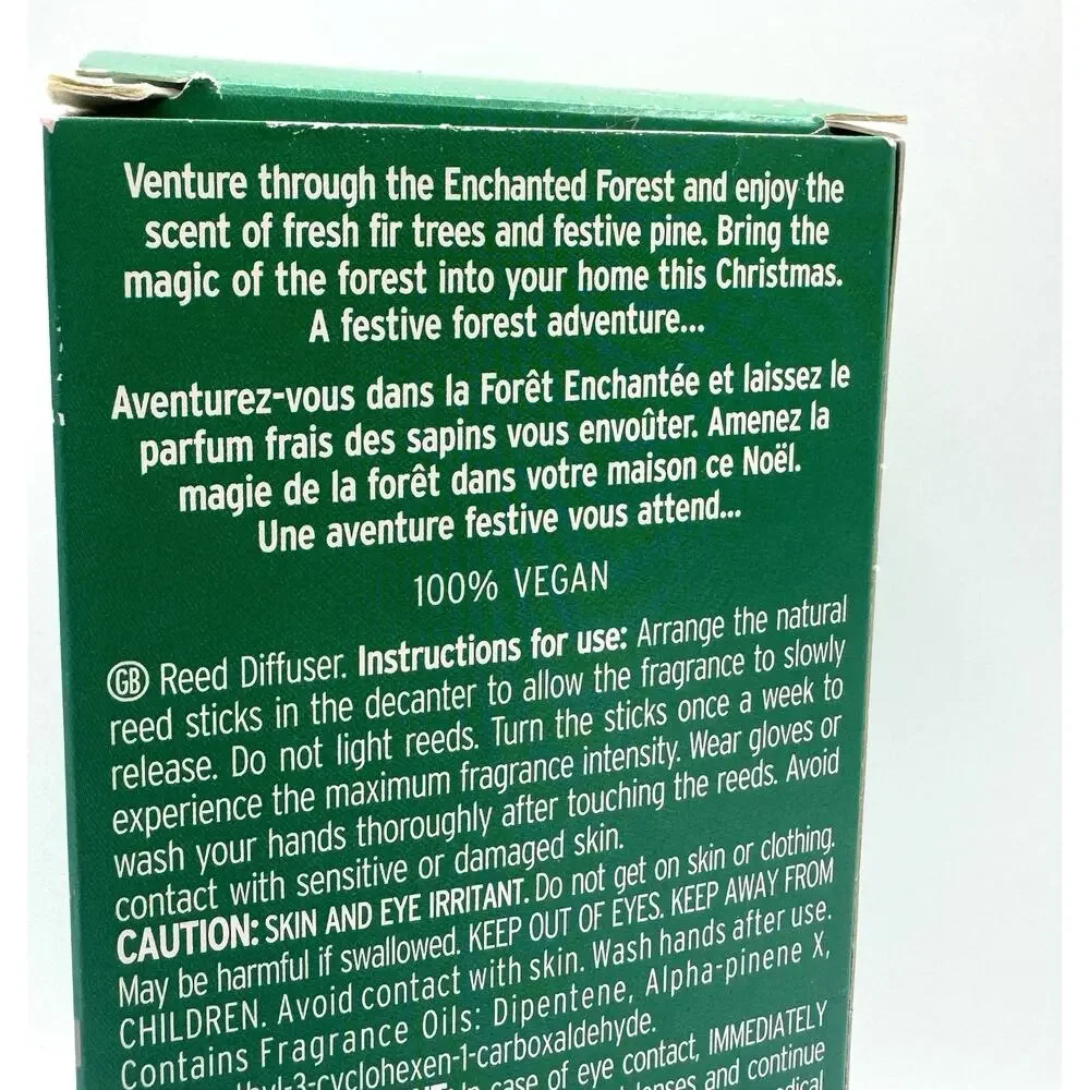 The Body Shop Enchanted Forest Reed Diffuser Fir Pine Trees Essential Oil 4.2 oz